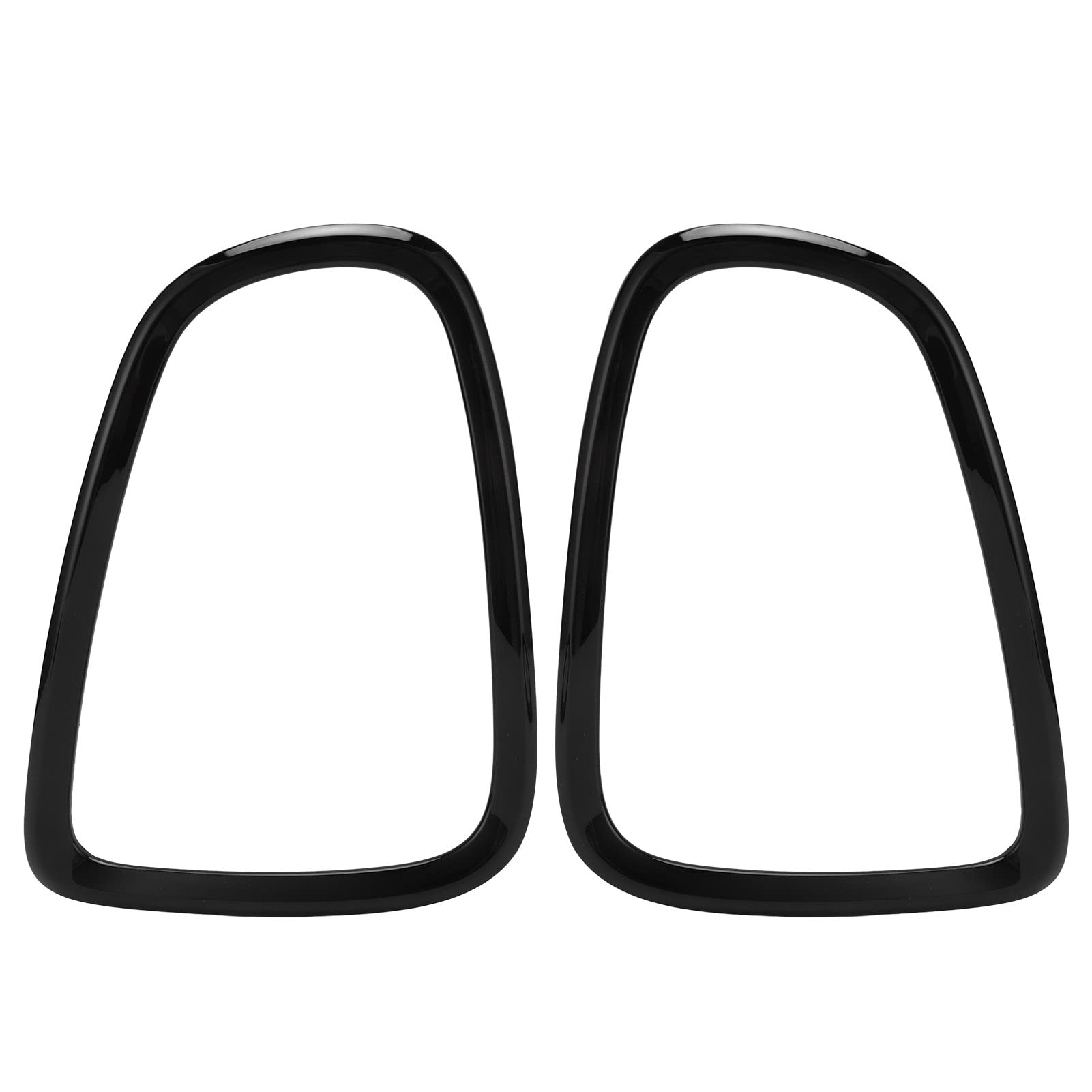 Aramox Rücklicht Dekorative Abdeckung Links und Rechts Paar für R56 R57 R58 R59 2007-2014 Hellschwarze Kopf- und Rücklichtabdeckung (Glänzend schwarz) von Aramox