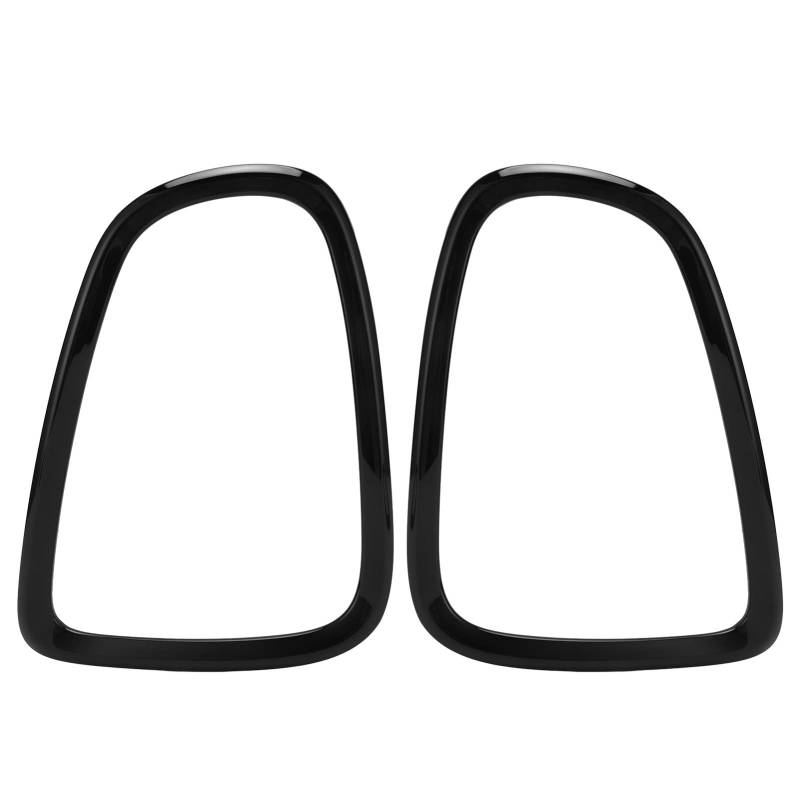Aramox Rücklicht Dekorative Abdeckung Links und Rechts Paar für R56 R57 R58 R59 2007-2014 Hellschwarze Kopf- und Rücklichtabdeckung (Glänzend schwarz) von Aramox