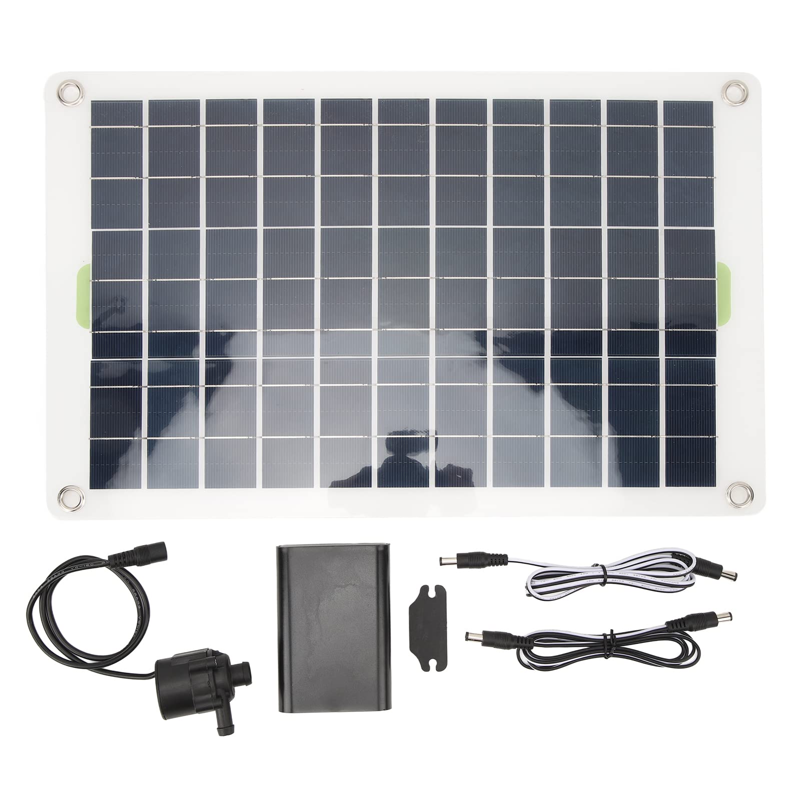 Aramox Solarpanel-Wasserpumpen-Kit, 12 V 19 W 4 DB Geräuscharmes Monokristallines Silizium Solarbetriebene Wasserbrunnen-Generatorpumpe für Zuhause, Auto, Boot, Garten (100 W) von Aramox