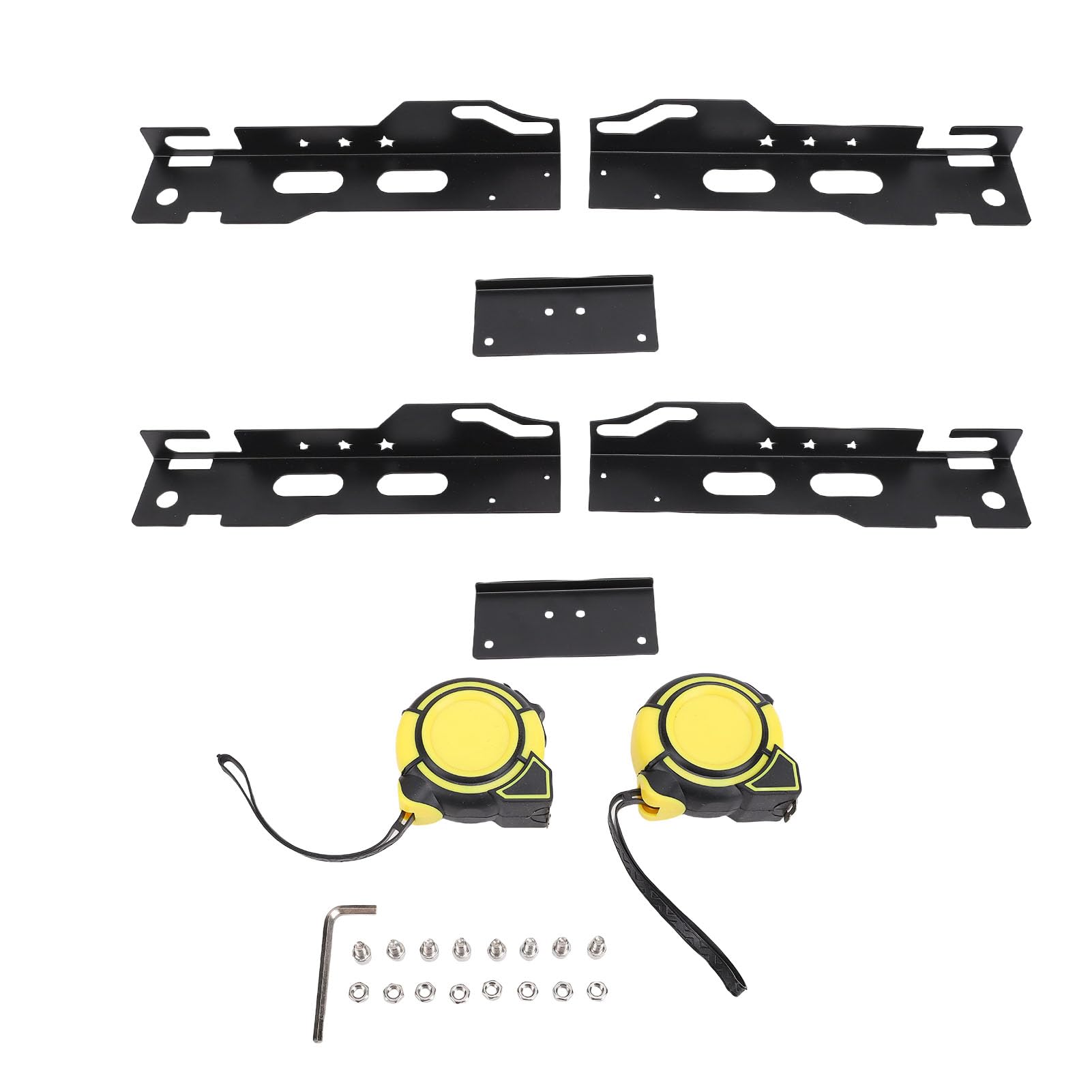 Aramox Toolplatte für Radausrichtungen mit 2 Klebeband für Autos -SUVs, Passt 5x4,5, 5x5, 5x5,5, 6x5,5, 8x6,5, 8x170 Mm (Matt-schwarz) von Aramox