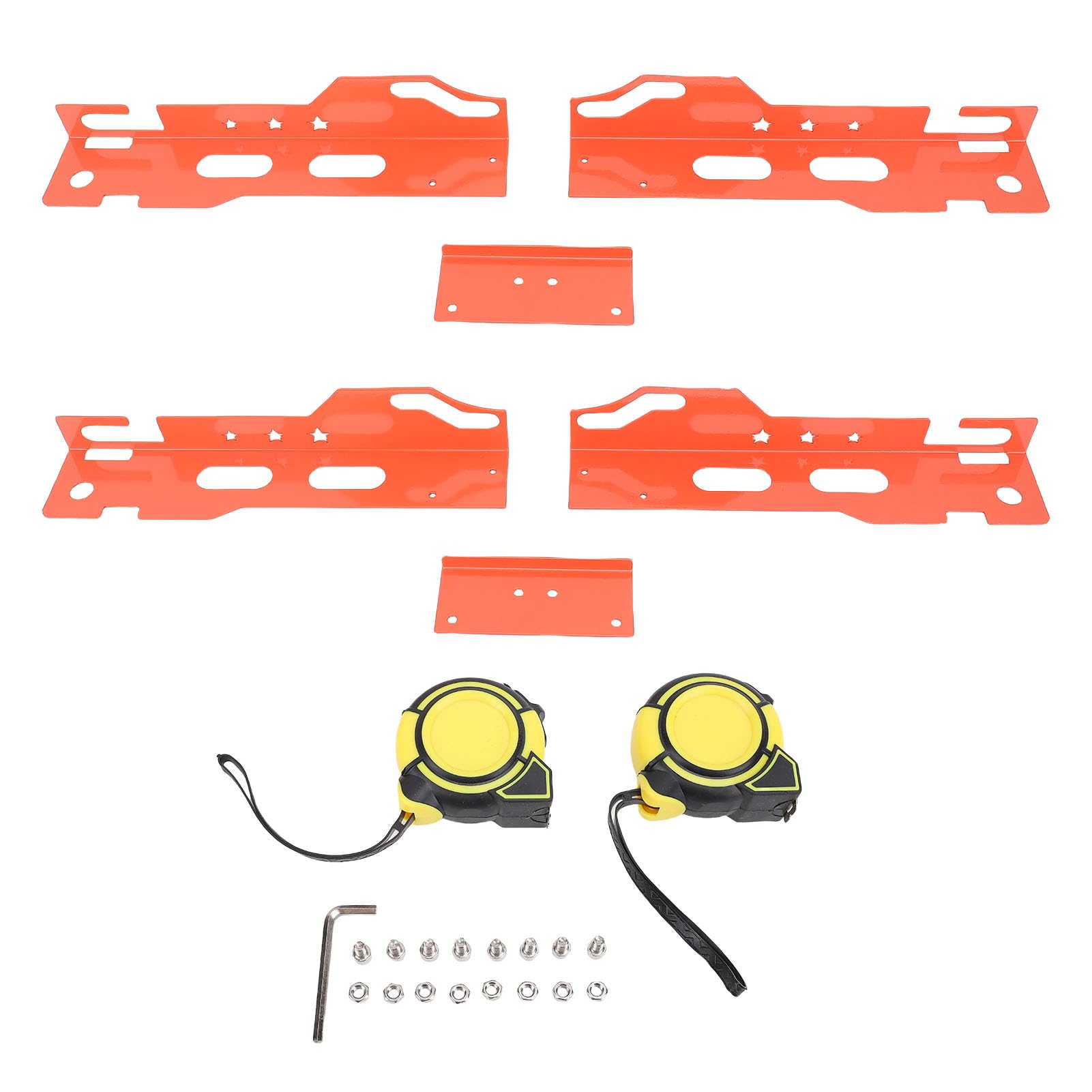 Aramox Toolplatte für Radausrichtungen mit 2 Klebeband für Autos -SUVs, Passt 5x4,5, 5x5, 5x5,5, 6x5,5, 8x6,5, 8x170 Mm (ORANGE) von Aramox