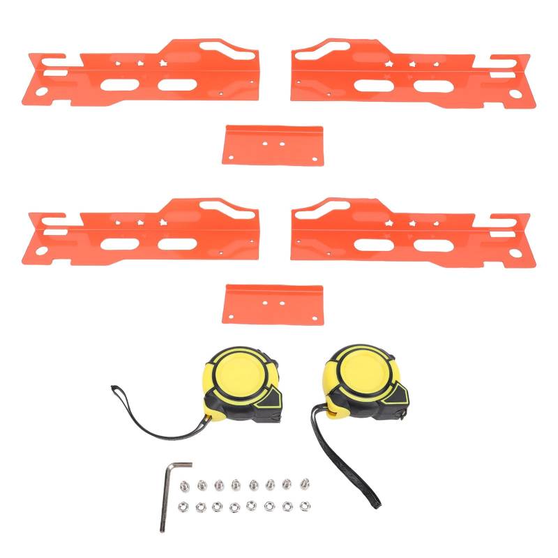 Aramox Toolplatte für Radausrichtungen mit 2 Klebeband für Autos -SUVs, Passt 5x4,5, 5x5, 5x5,5, 6x5,5, 8x6,5, 8x170 Mm (ORANGE) von Aramox
