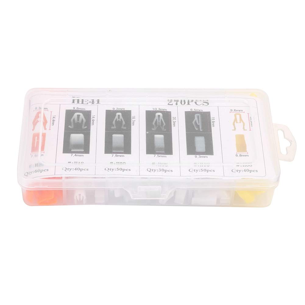 Armaturenbrett-Zierclip, 270 Stück Autokonsole Armaturenbrett-Zierclips Nieten Schnallenverschluss-Kit Universal Armaturenbrett-Zierclip, 270 Stück Autokonsole Armaturenbrett-Zierclips Nieten Schnallenverschluss-Kit Universal von Aramox
