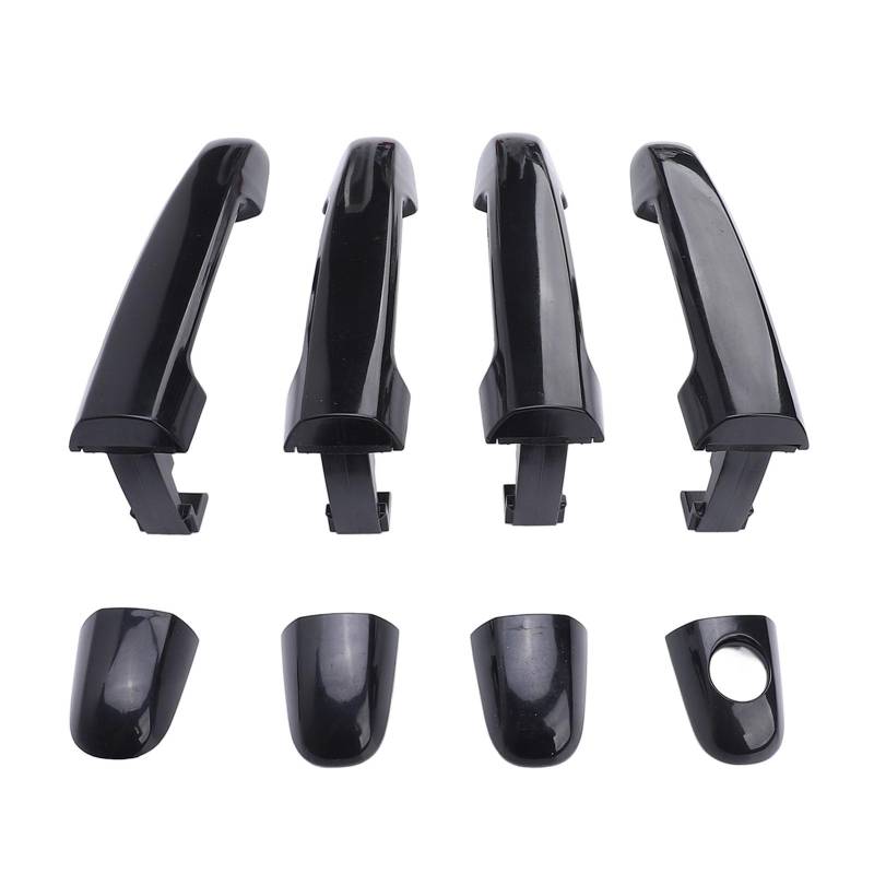 Außentürgriffe Set, Schwarz für Sonata NF 2006 2010 ABS -Material OE -Nummern 82651 3K000 82652 3K000 von Elegantem Schwarzem Finish Hervorgehoben von Aramox