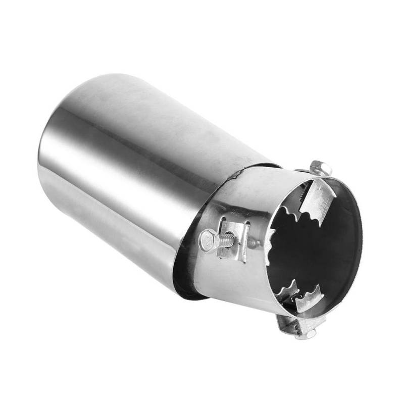 Auto Auspuffendrohr Edelstahl Endrohr Universal runder hinterer Auto Auspuffendrohr Endrohr Endrohr Blendenspitze Universal-Auspuffrohr für Auto Universal-Auspuffrohradapter von Aramox