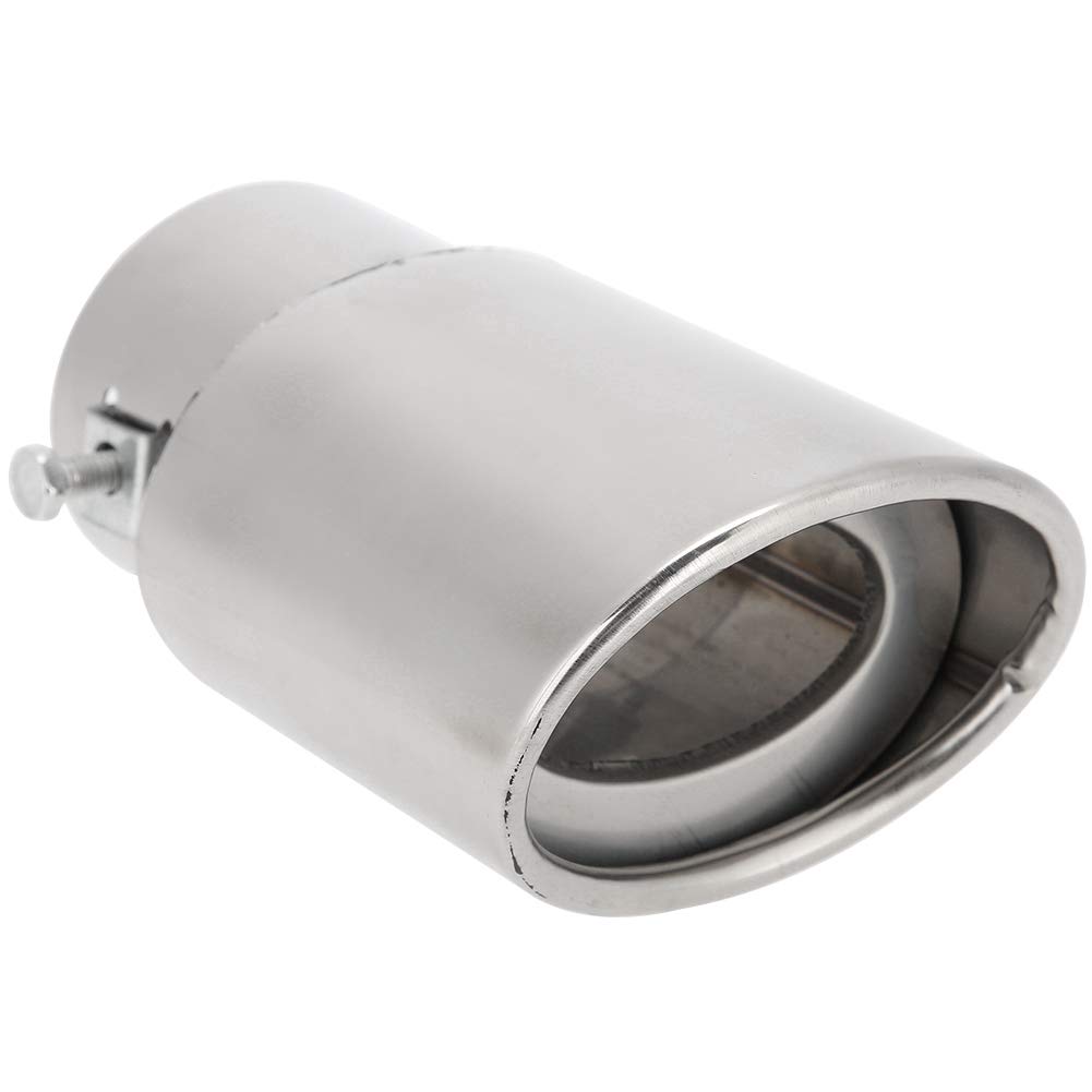 Auto Auspuffrohr Dekoration Universal Auto gerade Auspuff Endschalldämpfer Spitze Auspuff Edelstahl Auto Auspuffspitzen Rohr (glänzend Silber) von Aramox