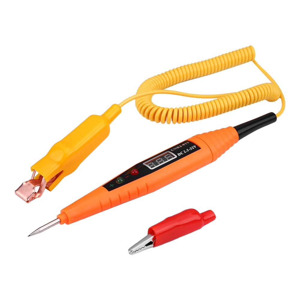 Auto Leitungstester 2.5-32V Auto Digital Circuit Tester Kit, Voltmeter Aktivierung Komponenten Werkzeuge digitaler elektrischer Diagnosestift, Voltage Test Tool mit Klammern Auto Leitungstester 2.5-32V Auto Digital Circuit Tester Kit, Voltmeter Aktivierung Komponenten Werkzeuge digitaler elektrischer Diagnosestift, Voltage Test Tool mit Klammern von Aramox