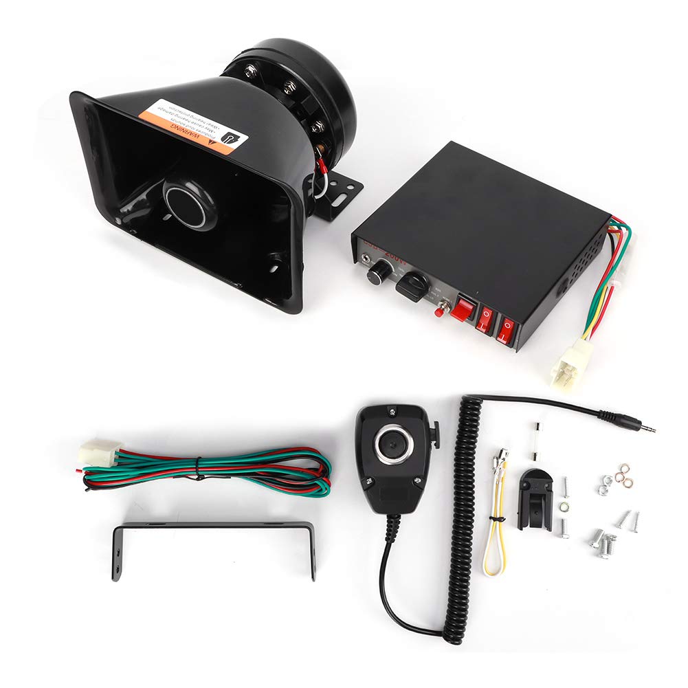Autoalarmhupensystem, 130 dB, 200 W, lautes Autoalarmhupen-Kit 9T mit Megafon-Lautsprecher von Aramox