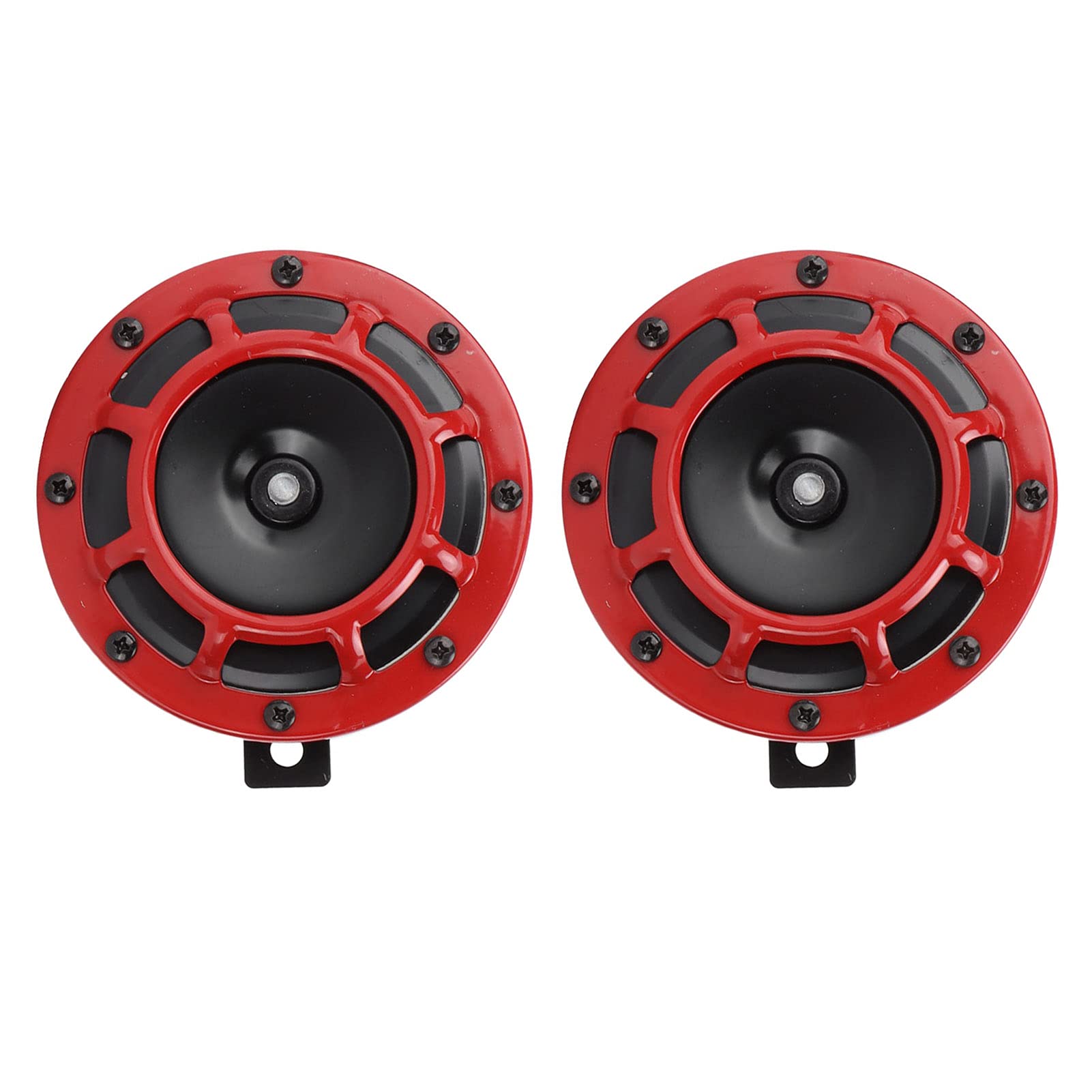 Autohupe aus Stahllegierung, 12V, 1 Paar Hupe, Rot, Kompakt, Superton, Laut, 139‑170 DB, Universell für Alle 12 V Autos, Lastwagen, Wohnmobile, Motorräder, UTV und ATV Modelle Autohupe aus Stahllegierung, 12V, 1 Paar Hupe, Rot, Kompakt, Superton, Laut, 139‑170 DB, Universell für Alle 12 V Autos, Lastwagen, Wohnmobile, Motorräder, UTV und ATV Modelle von Aramox