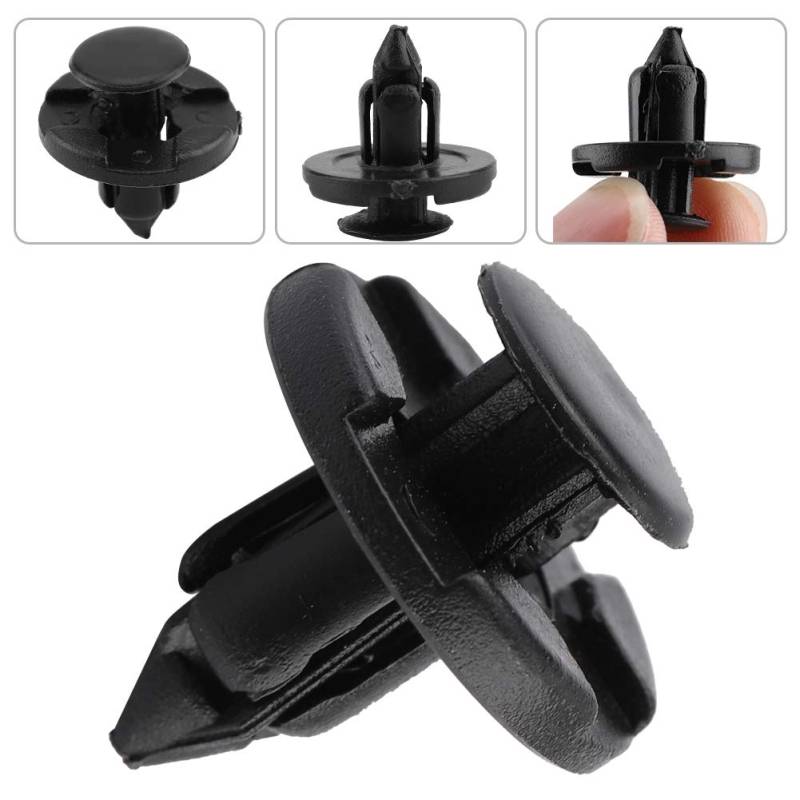 Befestigung Clips Türverkleidung Innenbereich Stoßfängerklemmen, Auto Befestigung Clips 01553-09321/01553-2DR9A Schmutzfänger für Stoßfängerverkleidung Stoßfänger (100PCS) von Aramox