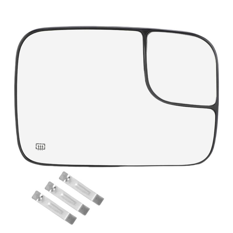 Beheiztes Türspiegelglas, Beheizbares Konvexes Spiegelglas, Seitenspiegelglas mit Heizfunktion für 1500 2500 3500 2005 – 2008 (Rechts 5191036AA) von Aramox