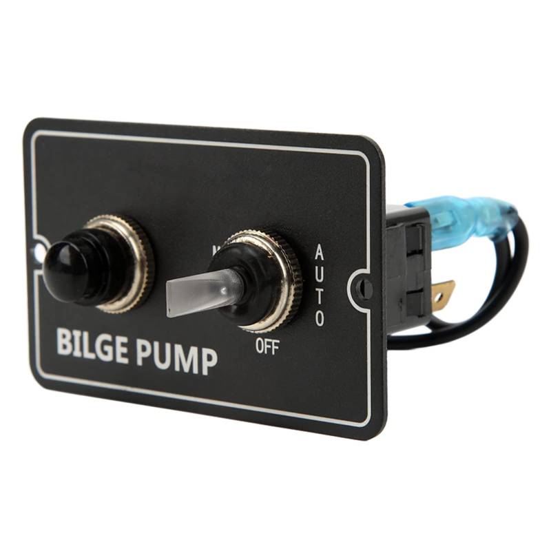 Bilgenpumpenschalter, 15A 12V 24V Marine Boat Bilge Pump Switch Panel mit Automatischem Aus-Handschalter, für Boot, Auto, ATV, Yacht von Aramox