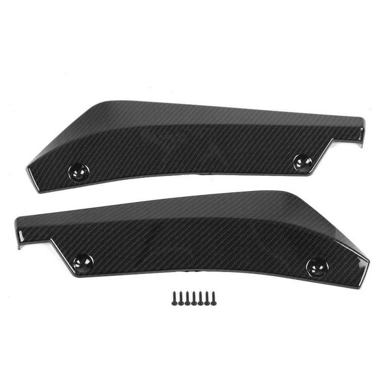 Car Body Spoiler, 1 Paar Universal Car Modifizierte Heckstoßstange Canard Diffusor Spoilerlippenteiler Flossen(Carbon Fiber) von Aramox