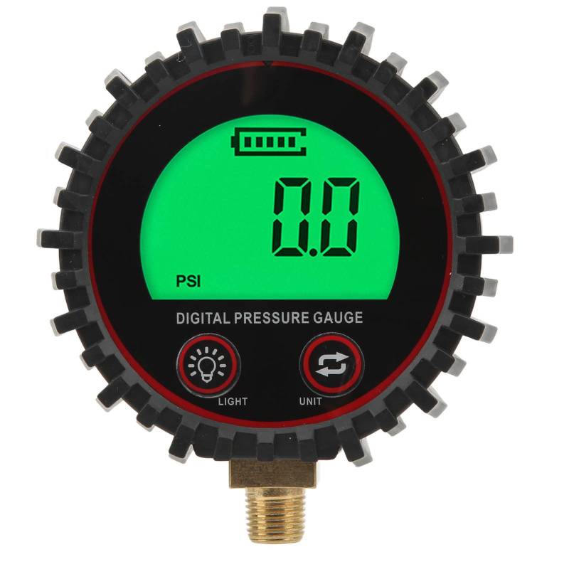 Digitales Manometer für Fahrzeugreifen Reifenfüller Digitales Manometer 3‑255PSI mit LCD-Display DC3.1V 10mm Gewinde Fahrzeugzubehör von Aramox