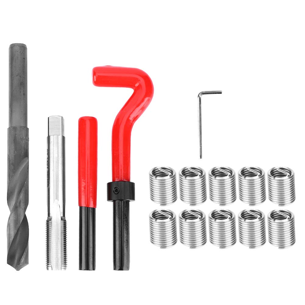 Drahtreparatur Kit Twisted Bohrer Kabeldrahteinsatz für Auto M14X1.25 Standardreparaturwerkzeug für Weibliche Draht, Luftabstandsausrüstung Drahtreparatur Kit Twisted Bohrer Kabeldrahteinsatz für Auto M14X1.25 Standardreparaturwerkzeug für Weibliche Draht, Luftabstandsausrüstung von Aramox