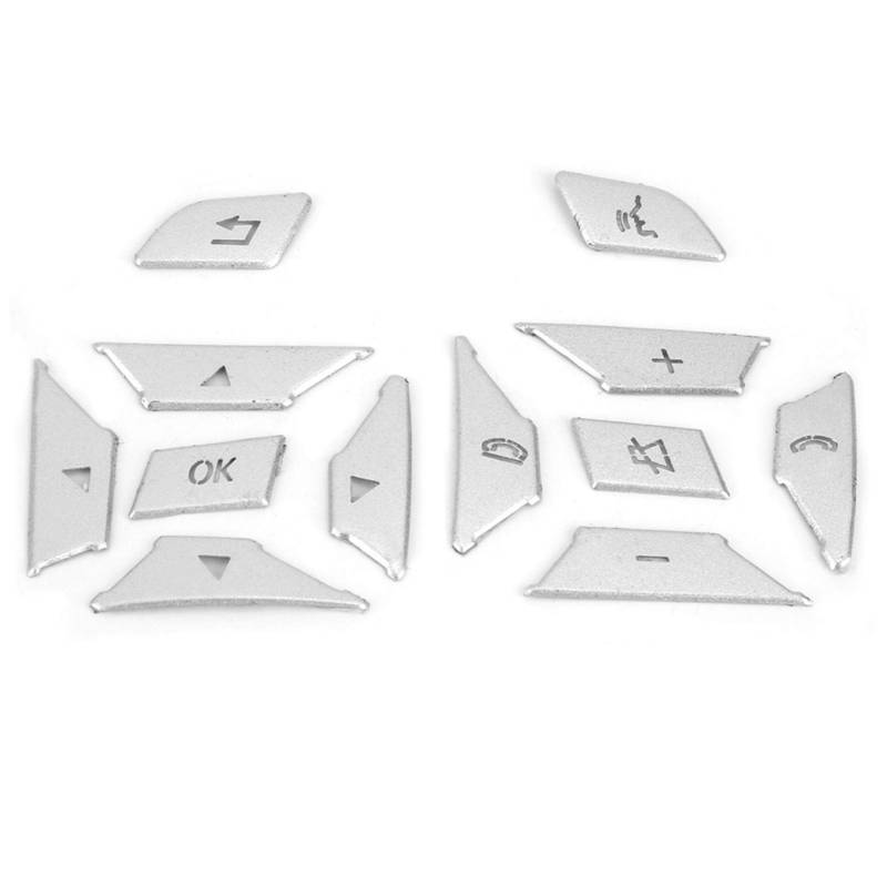 Innenlenkung des Lenkradknopfes Verkleidung aus Aluminiumlegierung Dekoration Aufkleber Ersatz Passend für W204 W212 W117 Innenzubeh?r (12 St¨¹ck) von Aramox