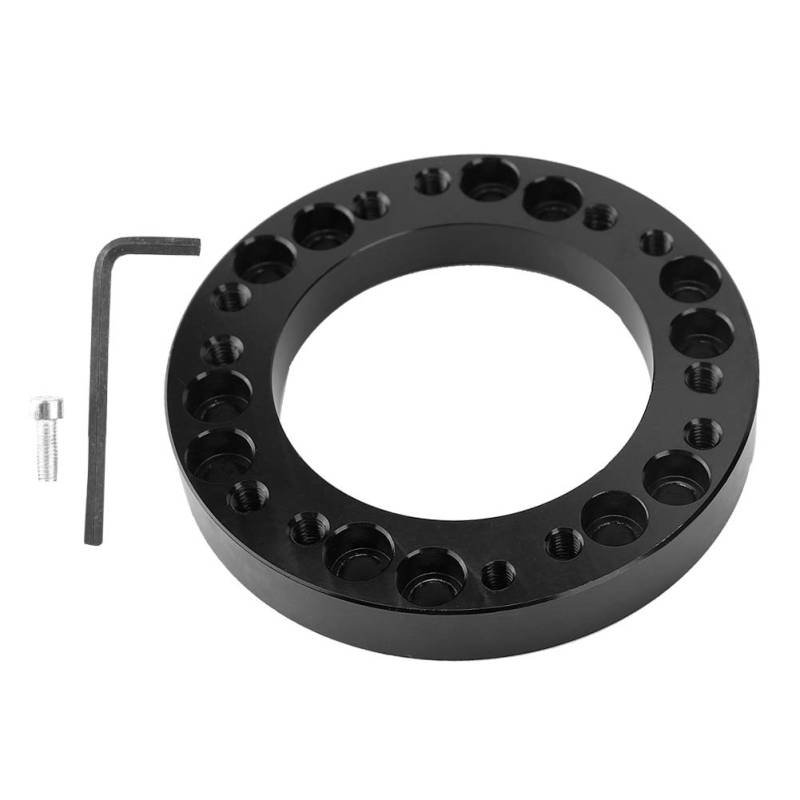 Aramox Auto-Lenkradabstandshalter, Abstandshalter für Sportlenkrad, Universal-Set, 12,5 mm, Radnabenabstandshalter, Schwarz von Aramox
