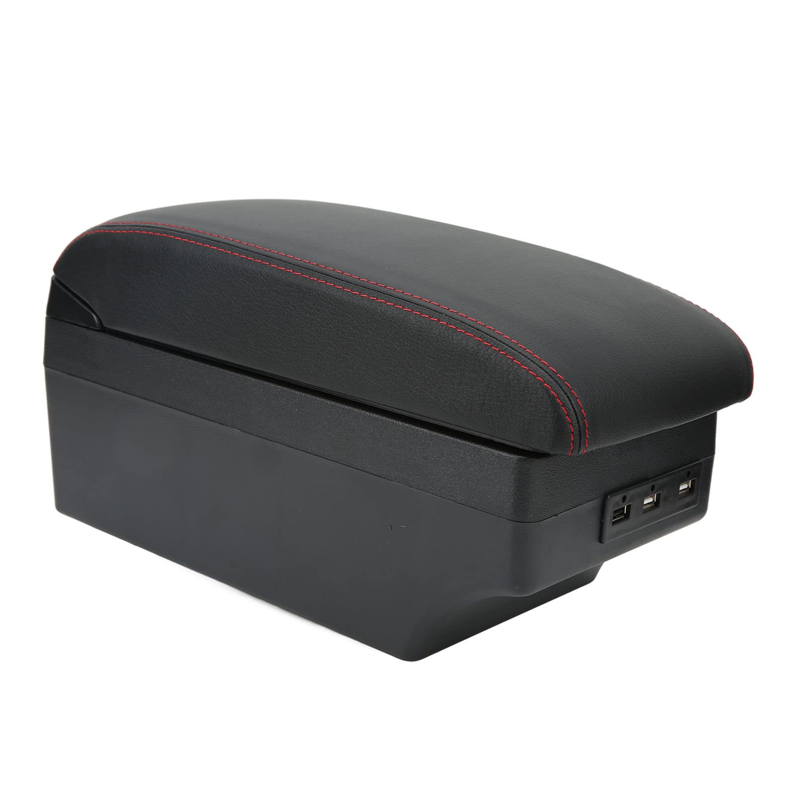 Mittelkonsolen-Armlehnenbox Armlehnen-Aufbewahrungsbox Mittelkonsolen-Organizer mit 7 USB-Anschlüssen Kunstleder-Ersatz für HYUNDAI I20 von Aramox