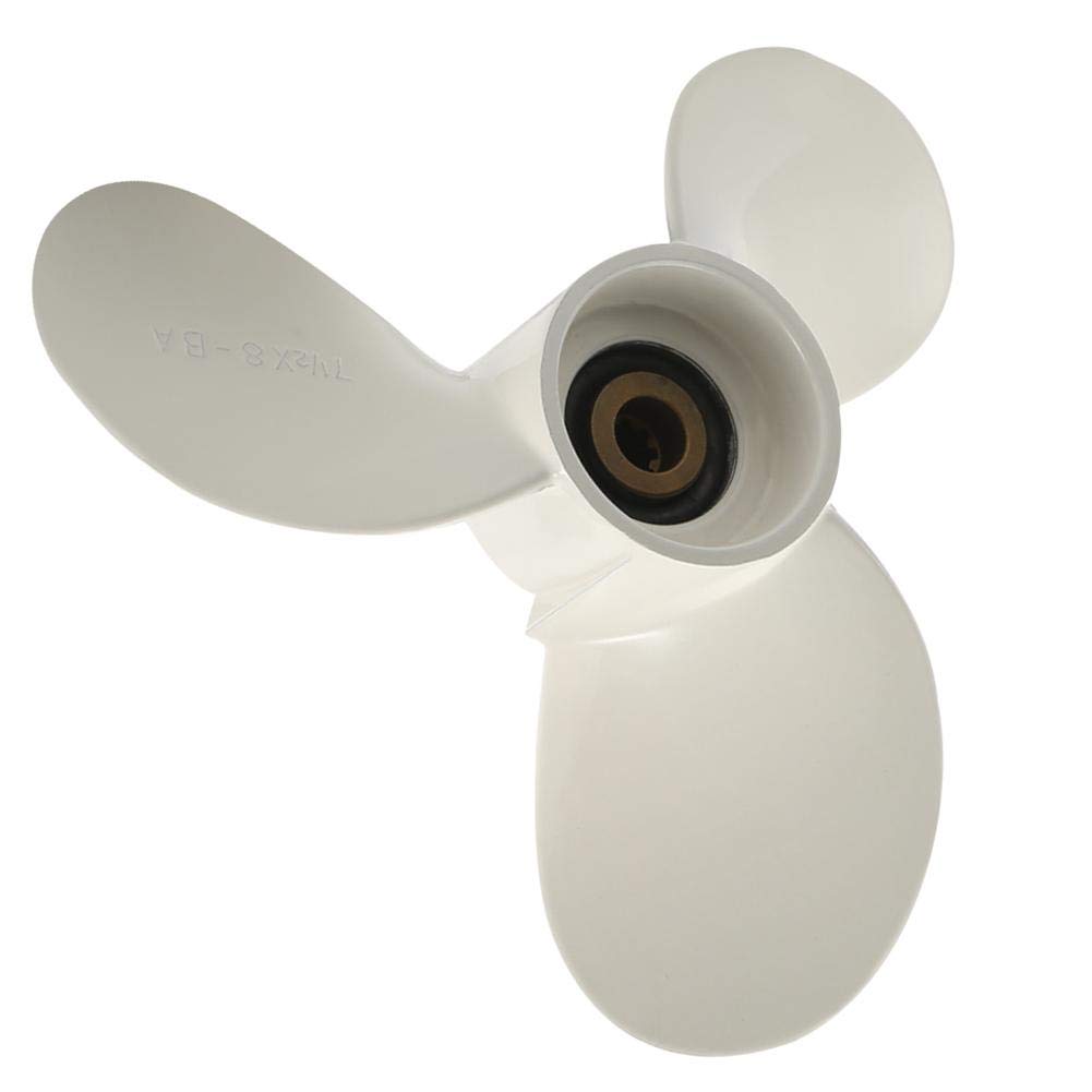 Motor Propeller, 3-Blatt-Motor-Propeller, 7 1/2 x 8 BA 3 Blatt Aluminium Propeller Außenborder für 4TE 5PS Motor Propeller, 3-Blatt-Motor-Propeller, 7 1/2 x 8 BA 3 Blatt Aluminium Propeller Außenborder für 4TE 5PS von Aramox