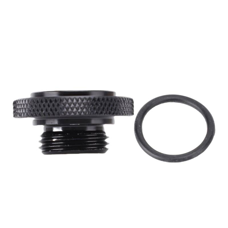 Motorradmotor-Ölfüllerkappe Aluminiumlegierung Schraubbedeckung Ersatz für Interceptor 650 2018-2024 (BLACK) von Aramox