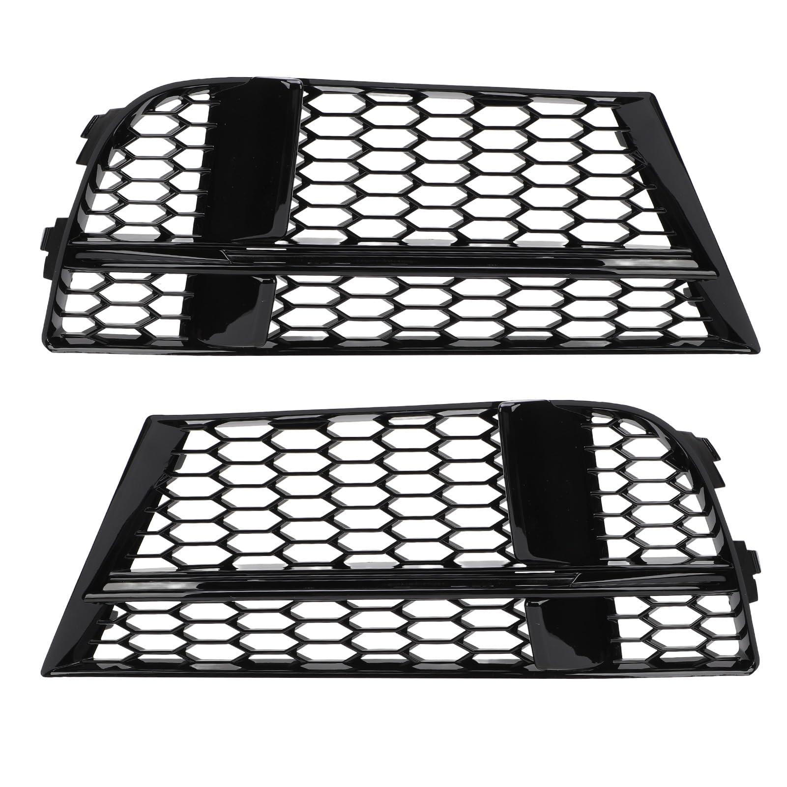 Nebelscheinwerfergitter für die Vordere Stoßstange mit Glänzend Schwarzer Nebelscheinwerferverkleidung, Passend für A 3 8V Line 2016 2020, Farbecht und Einzigartiges Design, Nebelscheinwerfergitter für die Vordere Stoßstange mit Glänzend Schwarzer Nebelscheinwerferverkleidung, Passend für A 3 8V Line 2016 2020, Farbecht und Einzigartiges Design, von Aramox