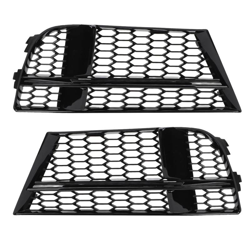 Nebelscheinwerfergitter für die Vordere Stoßstange mit Glänzend Schwarzer Nebelscheinwerferverkleidung, Passend für A 3 8V Line 2016 2020, Farbecht und Einzigartiges Design, von Aramox