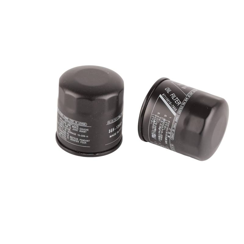 Ölreiniger, 2PCS Ölfilter 5GH 13440 70 Schwarz Glatte Oberfläche Ersatz für YZF-R1 2000-2014 von Aramox