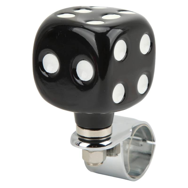 Power Griff Spinner Car Lenkradspinner, Würfelform Selbstmordknopf Arbeitssparung mit Hochwertigem Material, Passen Sie die Meisten Autos Trucks Traktorenboote an (BLACK) von Aramox