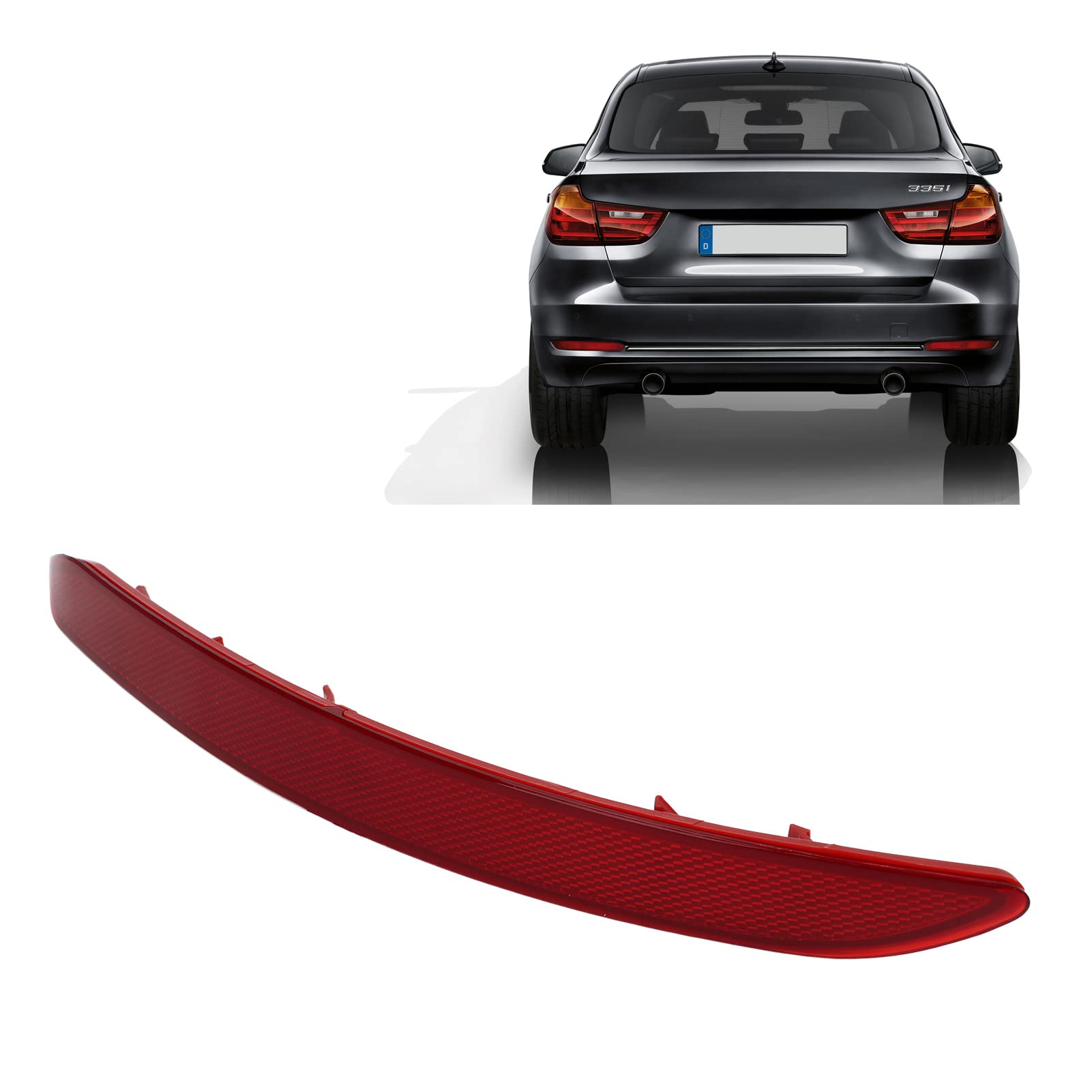 Reflektor für Hintere Rechte Stoßstange, Reflektor für Hintere Rechte Stoßstange, Reflektor für Heckstoßstange, Kompatibel mit GRAN TURISMO F34 3 SERIE Reflektor für Hintere Rechte Stoßstange, Reflektor für Hintere Rechte Stoßstange, Reflektor für Heckstoßstange, Kompatibel mit GRAN TURISMO F34 3 SERIE von Aramox