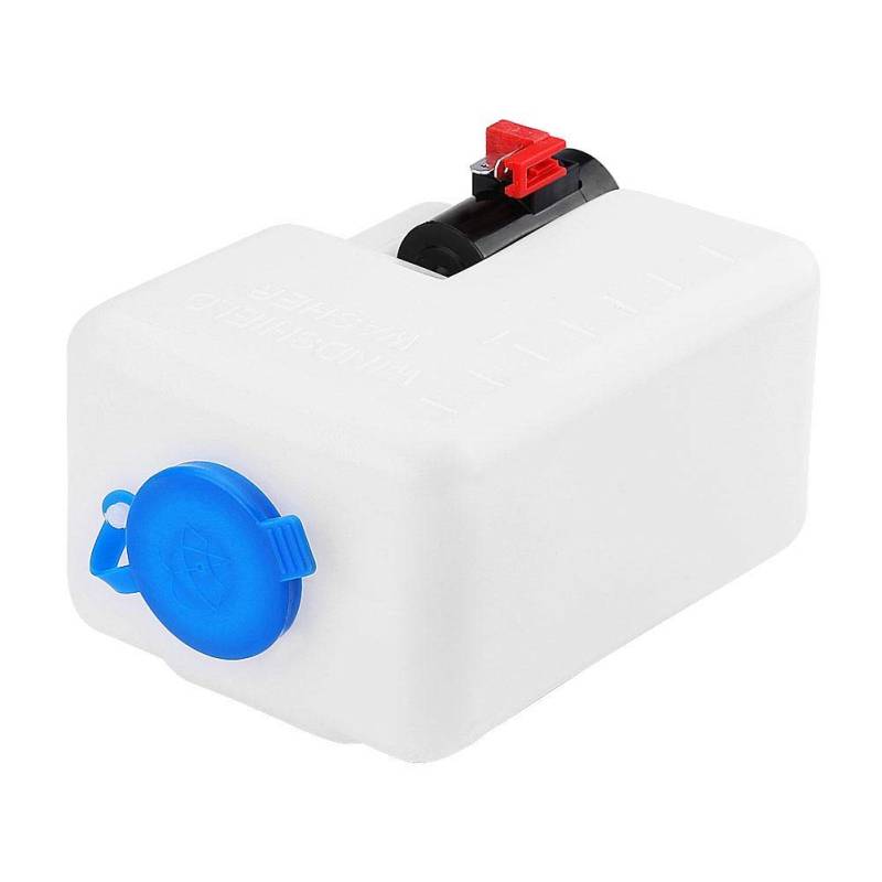 Scheibenwaschanlage Wischwasserbehälter,Universal Scheibenwasch Scheiben Waschflasche Windschutzscheibe Pumpentank Spritzflasche 12V für Oldtimer von Aramox