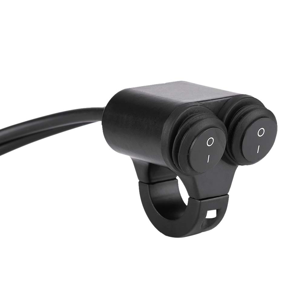 Scheinwerfer-EIN/AUS-Schalter, Universal-Motorrad-Lenker-Scheinwerfer, Brems-Nebelscheinwerfer, Hupe, Dual-Control-Knopfschalter, Bequeme Steuerung von Motorradlichtern und Hupe, Scheinwerfer-EIN/AUS-Schalter, Universal-Motorrad-Lenker-Scheinwerfer, Brems-Nebelscheinwerfer, Hupe, Dual-Control-Knopfschalter, Bequeme Steuerung von Motorradlichtern und Hupe, von Aramox