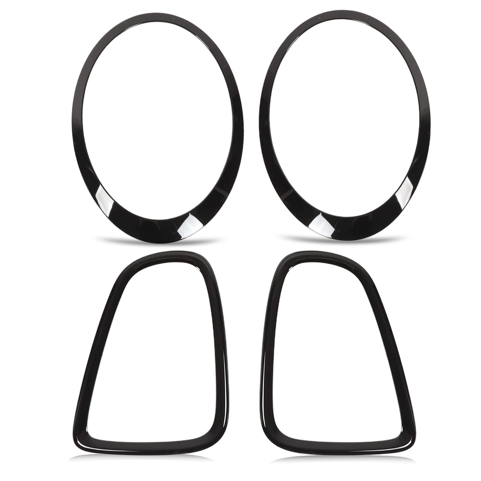 Scheinwerfergitter Surround Trim Kit für Mini 2Gen R56 R57 R58 R59 S Jcw 2007?2015 Rücklichtrahmen Surround Cover Front Rear Scheinwerfer Guard Trim Scheinwerfergitter Surround Trim Kit für Mini 2Gen R56 R57 R58 R59 S Jcw 2007?2015 Rücklichtrahmen Surround Cover Front Rear Scheinwerfer Guard Trim von Aramox