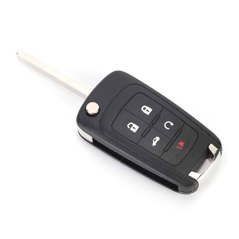 Schlüsselgehäuse, 5 Tasten Flip Remote Schlüsselanhänger Fall Abdeckung Schlüsselanhänger Abdeckung Fall Ersatz für Camaro 2010-2013 Chevrolet Cruze 2011-2013, Key Fob Cover von Aramox
