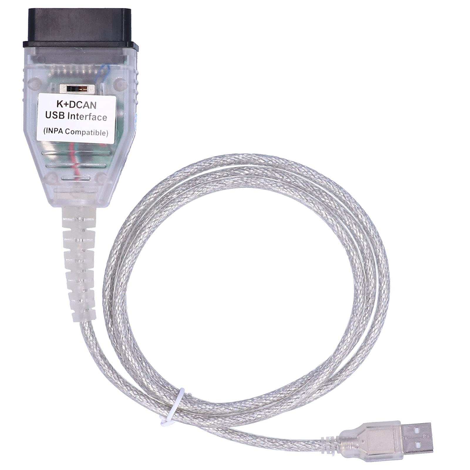 Auto-Diagnose-Tool, Diagnoseadapter, 12-24-V-OBD-Kabeladapter mit Schalter OBD-auf-USB-Adapter für K+CAN K+DCAN Auto-Auto-Fehlerdiagnosetool von Aramox