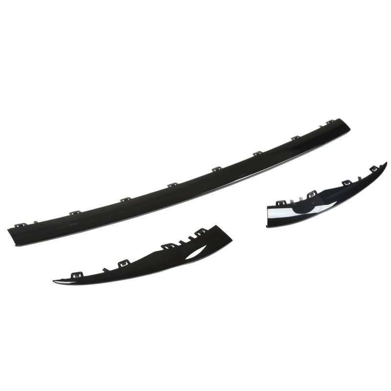 Untere Zierleisten für die Vordere Stoßstange, 3 Stück, Glänzend Schwarz, Ersatz für die Untere Zierleiste der Vorderen Stoßstange für C- Klasse W205 AMG Line Facelift von Aramox