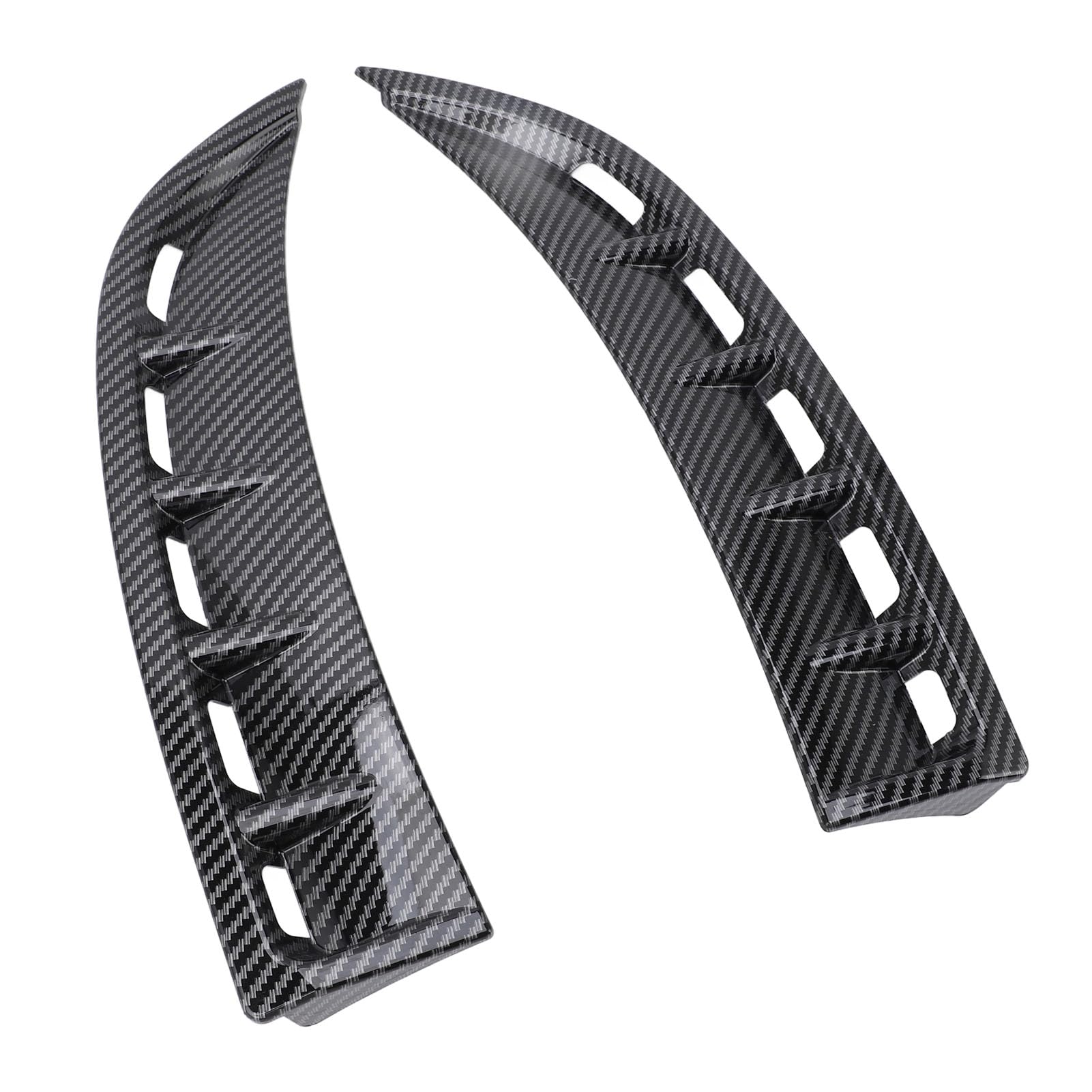 Vordere Stoßfänger Seitenlüftungssplitter, 2pcs für Cla -Class C118 AMG -LINE 2020, Carbon Faserfarbe Ersatzseiten -Entlüftungsspoiler Links Rechts mit Klebeband Vordere Stoßfänger Seitenlüftungssplitter, 2pcs für Cla -Class C118 AMG -LINE 2020, Carbon Faserfarbe Ersatzseiten -Entlüftungsspoiler Links Rechts mit Klebeband von Aramox