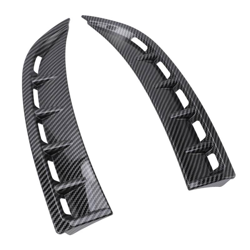 Vordere Stoßfänger Seitenlüftungssplitter, 2pcs für Cla -Class C118 AMG -LINE 2020, Carbon Faserfarbe Ersatzseiten -Entlüftungsspoiler Links Rechts mit Klebeband von Aramox