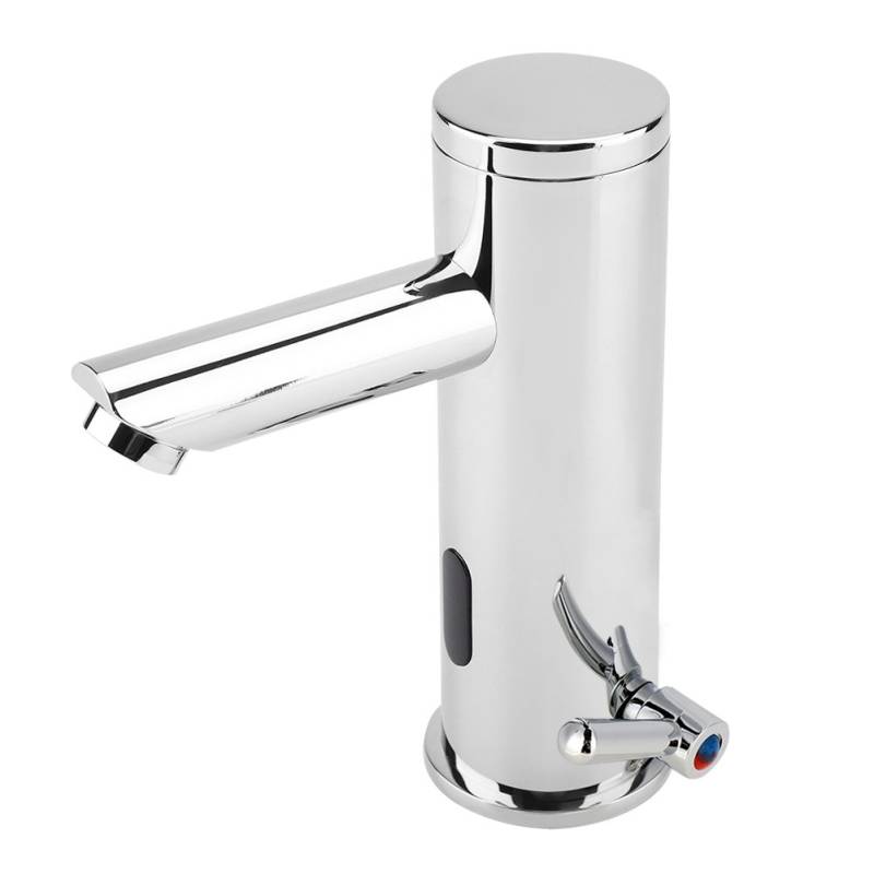 Wasserhahn Infrarot, Waschbecken Wasserhahn Wasserhahn Kupfer Messing AUTO Infrarot-Sensor heiß und kalt für Badezimmer Küche, Waschtischarmatur von Aramox
