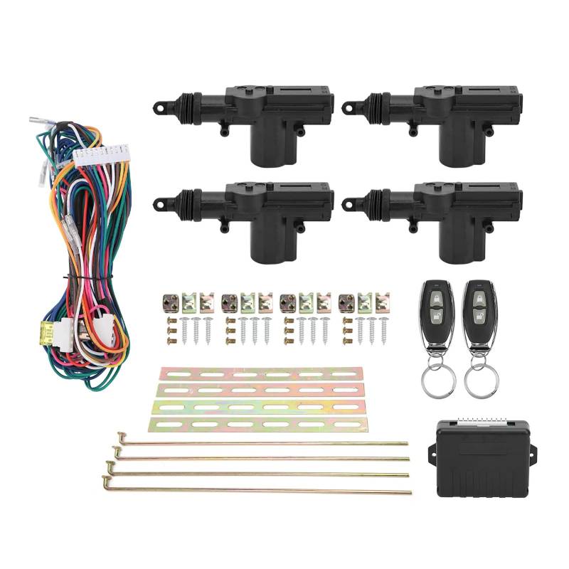 Aramox Zentralverriegelung Satz, Fernbedienung Keyless Entry System 12V W/LED Anzeige mit 2 Controllern (3er Pack, Popular, Fernbedienung und manuell, Autos, Lastwagen, Motorräder) von Aramox