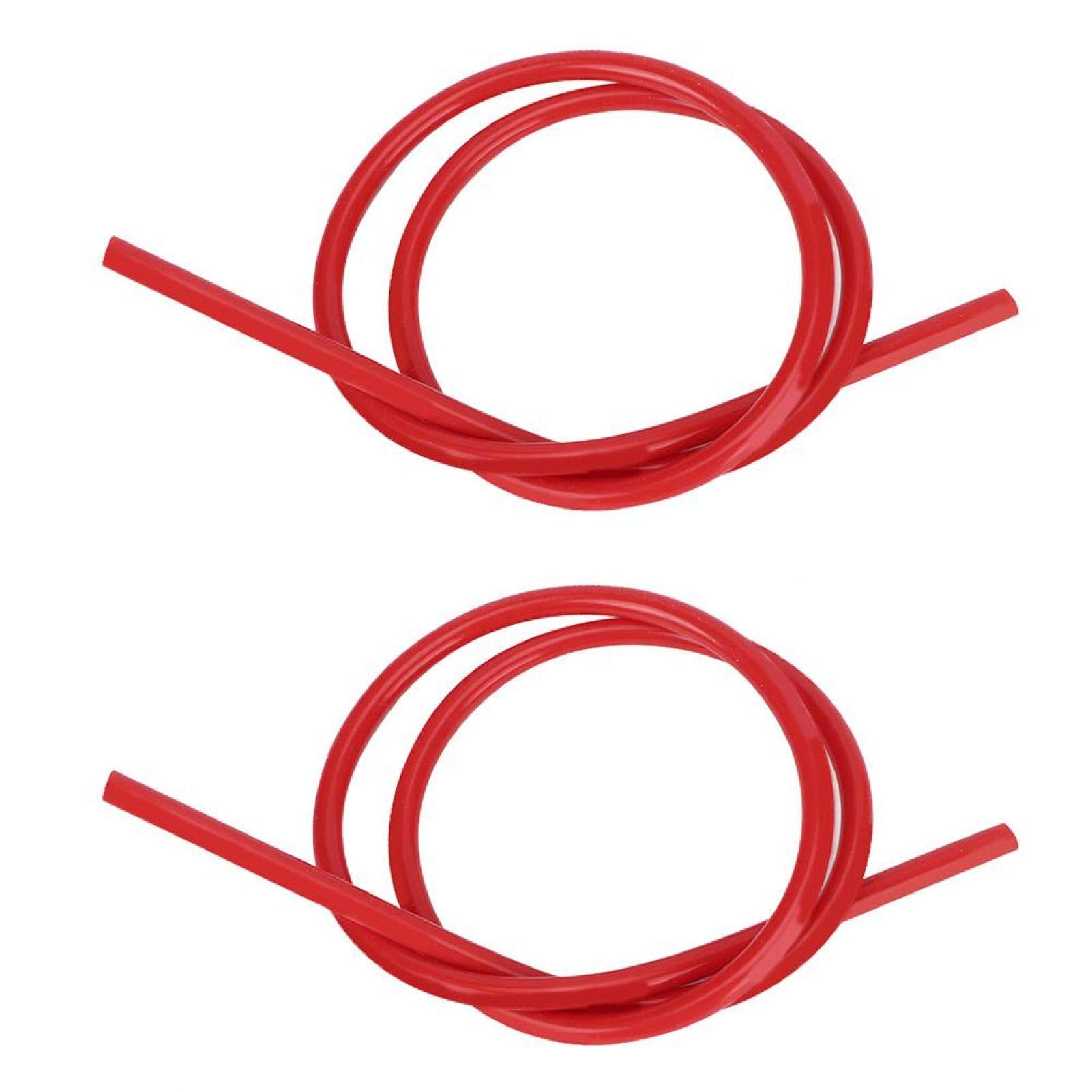 Zündkabel für Zündkerze, 2-teiliges Zündkabel 8 mm Silikon-Siliziumkarbidkern-Zündkabel (1M)(rot) von Aramox