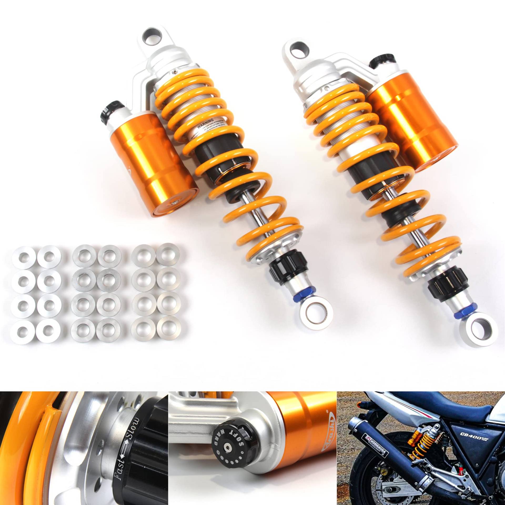 Arashi 360mm /14" Universal Stoßdämpfer Hinten Aufhängung für Yamaha Bolt XVS950 2014-2017/ SR500 1977-1984/ VMAX 1200 1985-2005/XJR1300 1997-2010107-20-2010-2000-100 Sport/Straße /Vintage Bikes Arashi 360mm /14" Universal Stoßdämpfer Hinten Aufhängung für Yamaha Bolt XVS950 2014-2017/ SR500 1977-1984/ VMAX 1200 1985-2005/XJR1300 1997-2010107-20-2010-2000-100 Sport/Straße /Vintage Bikes von Arashi