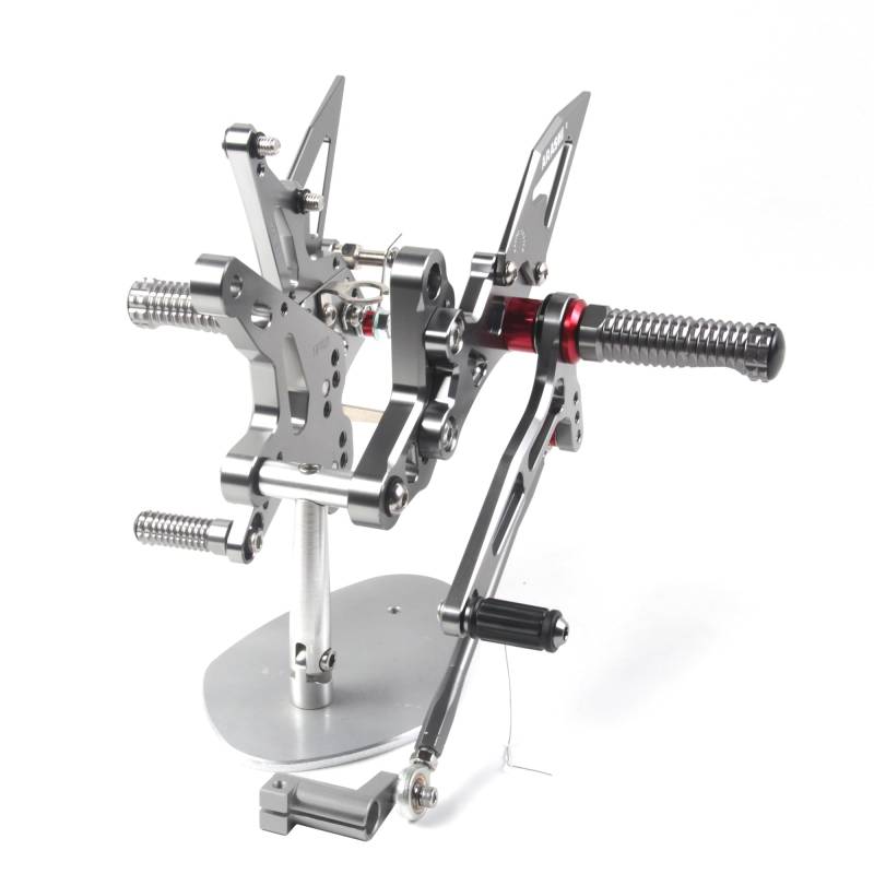 (Version2.2) Verstellbare Rearsets für Ninja 250 2018-2023/Ninja 500&Z500 2024/Z250 2019-2022 Hecksets Zubehör Z400 Fußrasten Fußbretter Grau 2019 2020 von ArashiMoto
