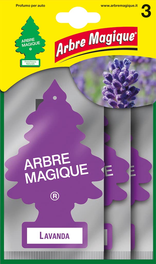 TAVOLA Tisch 102708 Duft für Auto Duftbaum Tris Lavendel von Arbre Magique