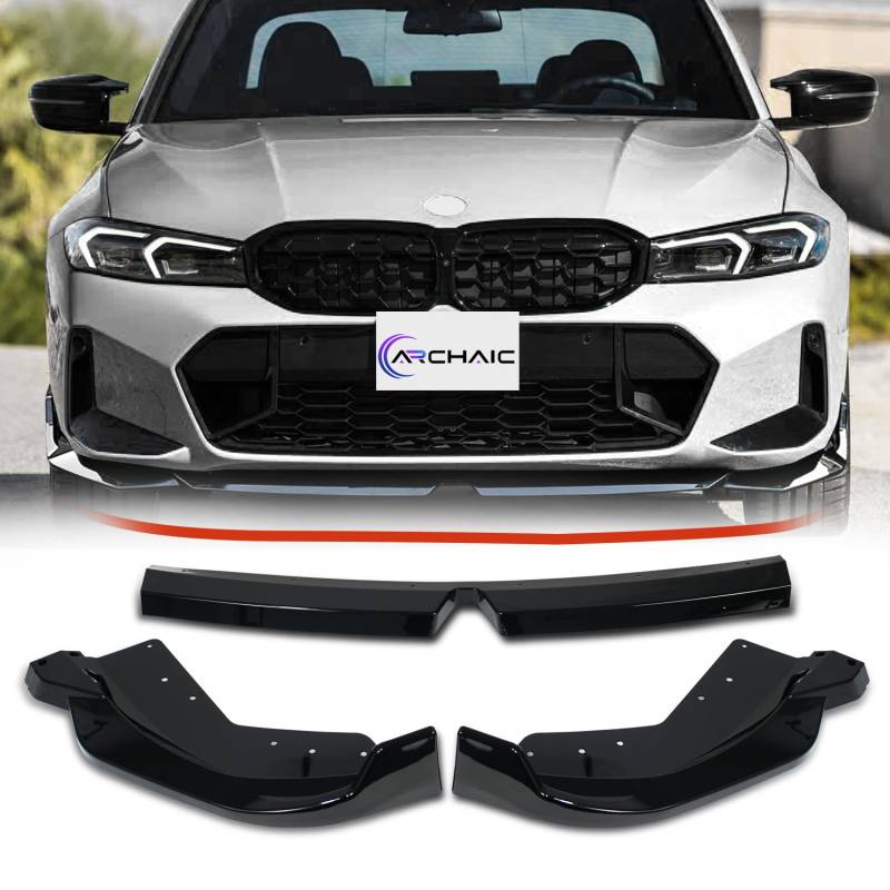 Archaic Frontspoilerlippe kompatibel mit BMW 3 Series G20 2023-2025 LCI M Sport Lippenspoiler, Splitter Unterkinnspoiler Body Kit 3er M Sport von Archaic