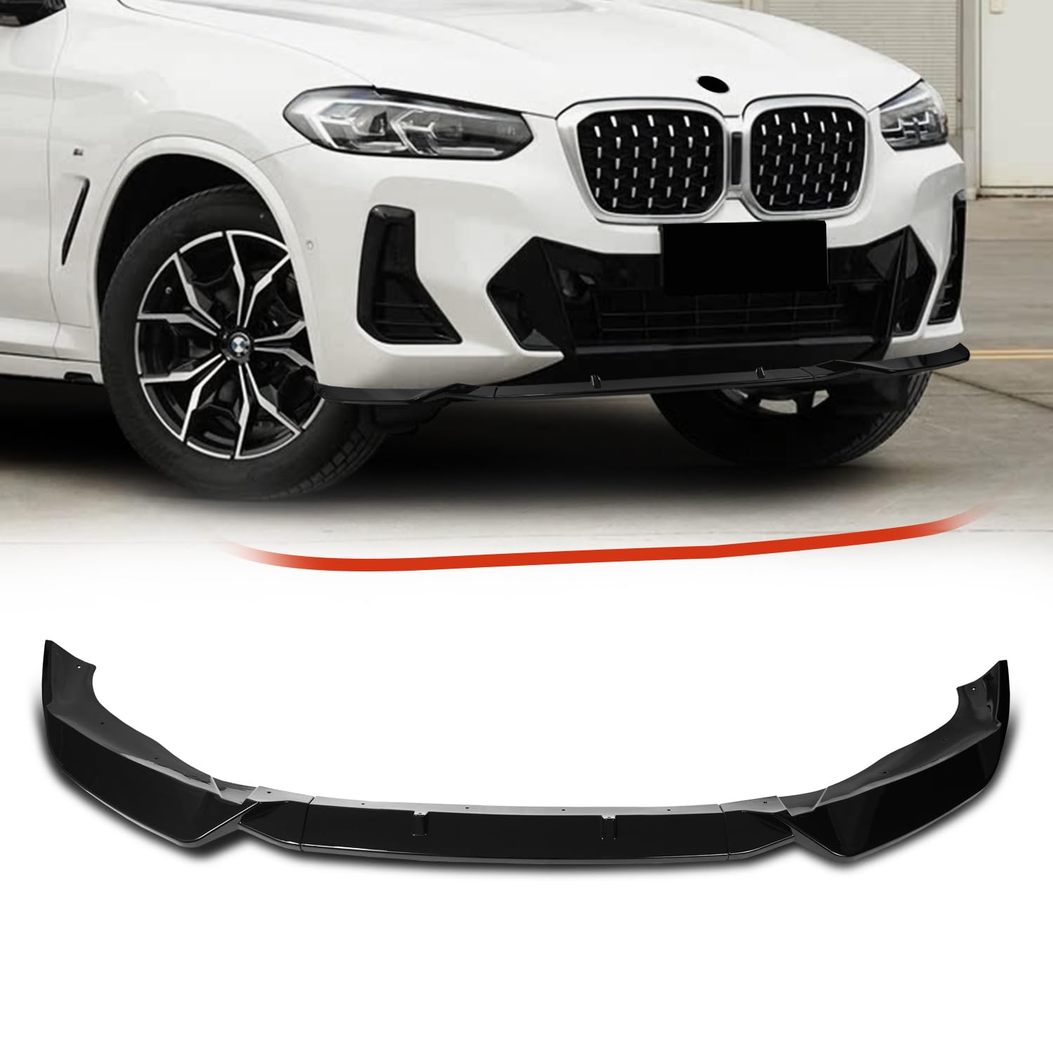 Archaic Frontspoilerlippe kompatibel mit BMW X3 G01 X4 G02 LCI 2022-2025 LCI M Sport Lippenspoiler, Splitter Unterkinnspoiler Body Kit G01 G02 M Sport Archaic Frontspoilerlippe kompatibel mit BMW X3 G01 X4 G02 LCI 2022-2025 LCI M Sport Lippenspoiler, Splitter Unterkinnspoiler Body Kit G01 G02 M Sport von Archaic