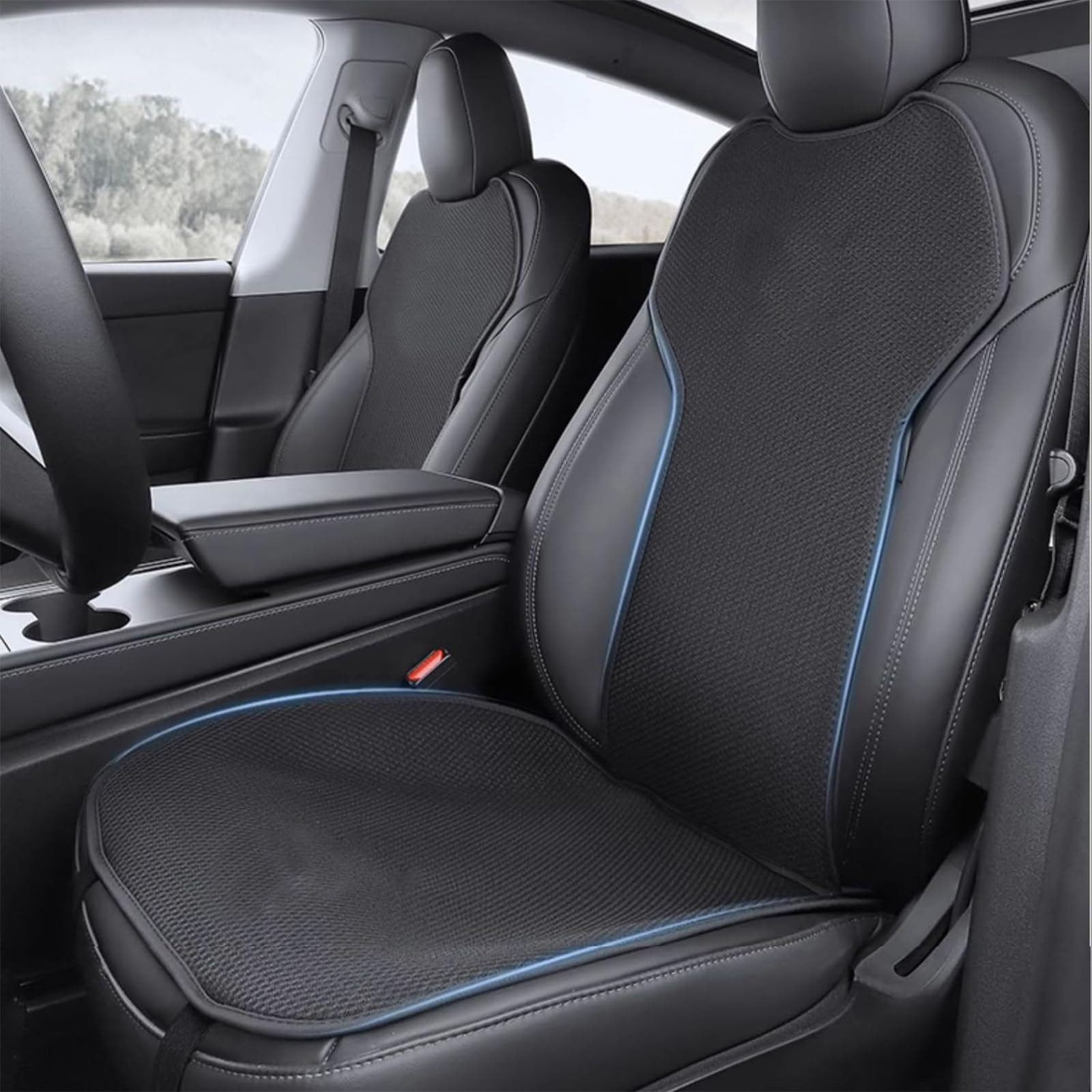 Arcoche Autositzbezug für Tesla Model 3 2016–2023, Autositzschutz-Sets Model 3 Zubehör (vorne + hinten Komplettset für Model 3 2016–2023, schwarz) von Arcoche