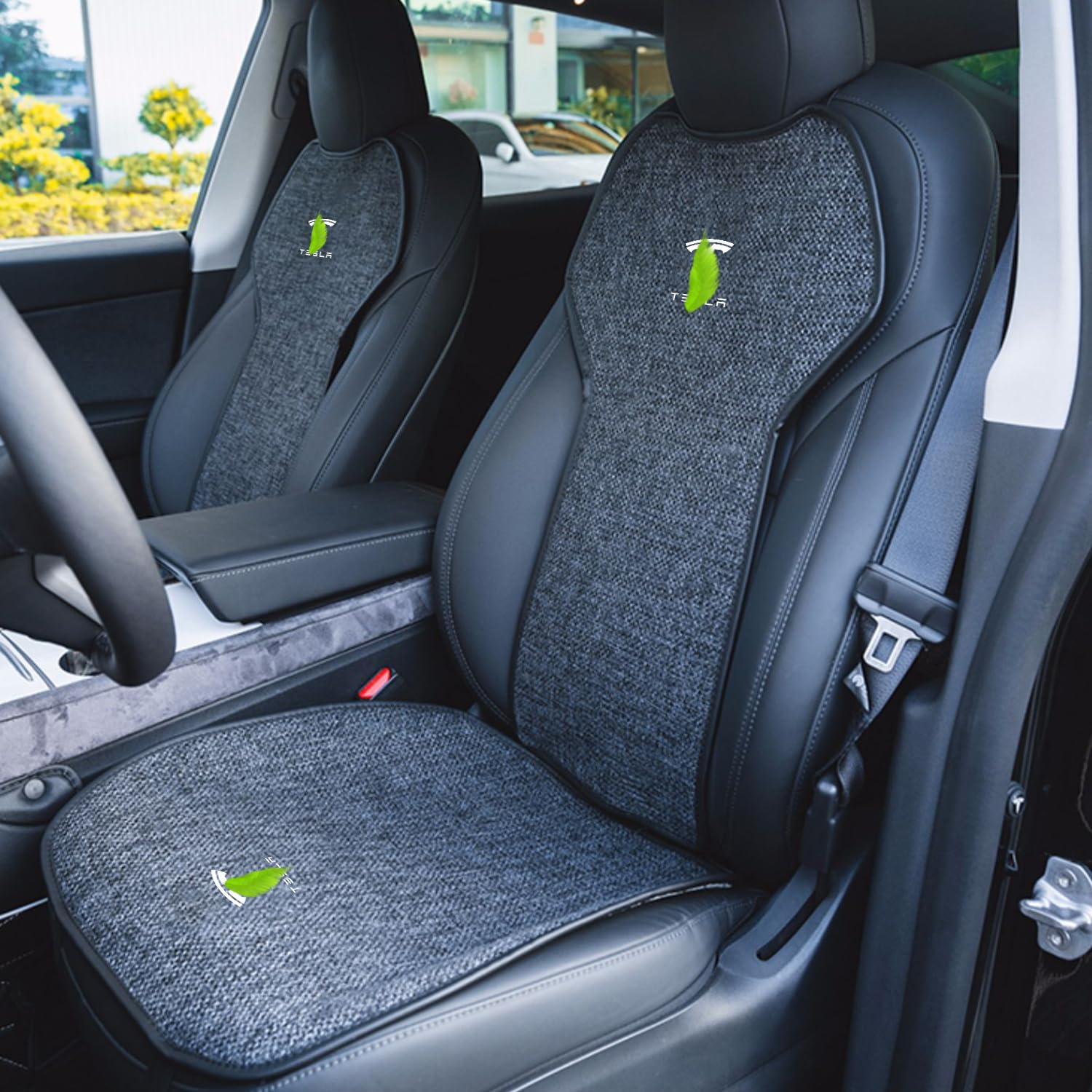 Arcoche Autositzbezug für Tesla Model Y 2020–2022, Leinen Autositzschutz Sets Model Y-Zubehör (vorne + hinten komplettes Set für Model Y 2020–2022) von Arcoche