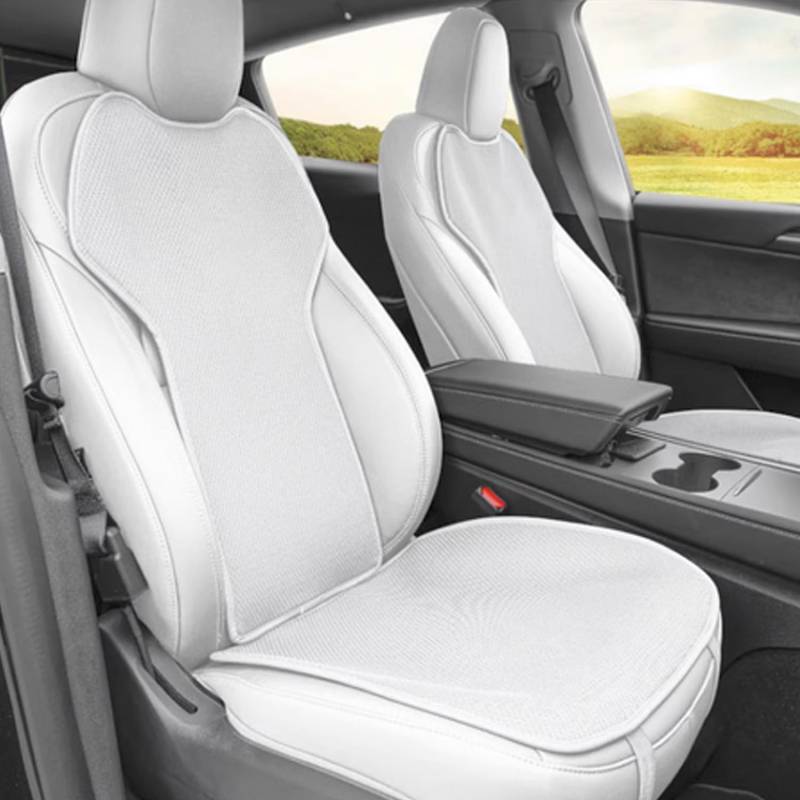 Arcoche Autositzbezug für Tesla Model Y 2023 2024 2025 Juniper, Autositzschutz-Sets Model Y Zubehör (vorne + hinten Komplettset für Model Y weiß) von Arcoche