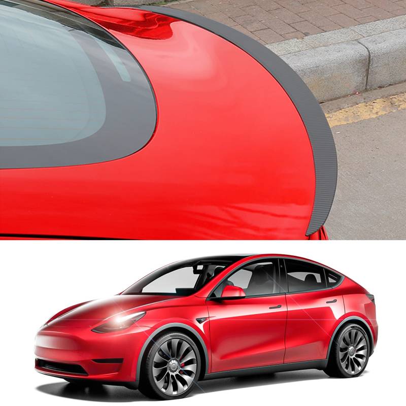 Arcoche Tesla Model Y Spoiler Heckspoilerflügel Performance Heckklappe Heckdeckel für Tesla 2020–2025 Model Y Zubehör (Matte Kohlefaser) von Arcoche