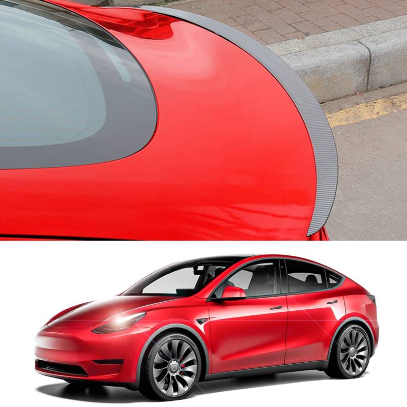 Arcoche für Tesla Model Y Spoiler 2025-2020 Heckspoiler flügel Performance Heckklappe Heckdeckel für Tesla Model Y Zubehör (Glänzende Karbonfaser) von Arcoche
